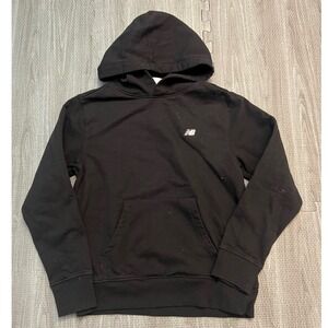 New Balance Boys Hoodie Black Pullover Sweatshirt Size Medium 10/12